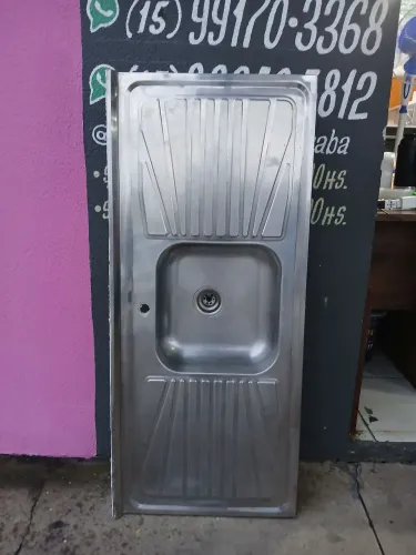 Pia de inox, 1,20 seminova