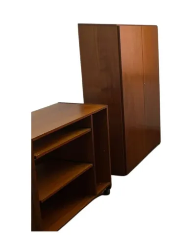 Armário + Rack para computador de madeira