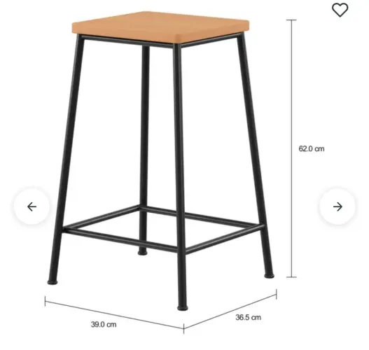 Vendo 2 banquetas médias 62cm, compradas na Tok&Stok