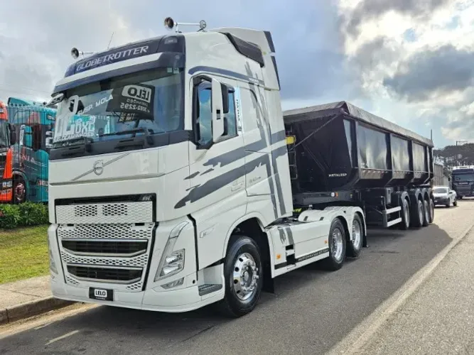 Volvo FH 460 6x2 Globetrotter Pacote LC ano 22 + 4 eixo basculante metalesp 45m³ ano 22