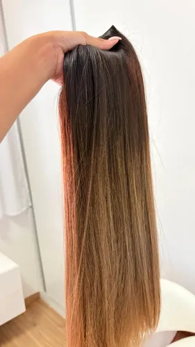Cabelo brasileiro morena iluminada 63cm