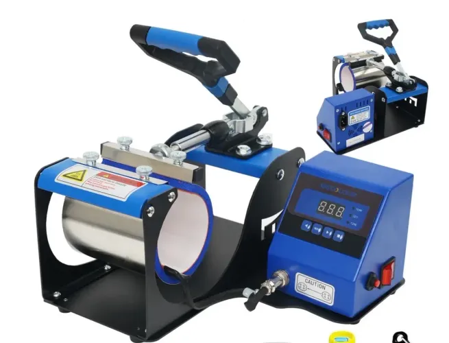 Mecolour Clássico Prensa Térmica Canecas sublimadora transfer cilíndrica cor Azul