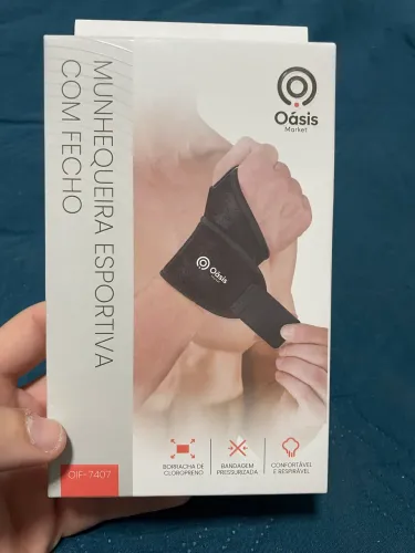 Munhequeira Esportiva com Fecho Ajustável Oásis Market OIF-7407 - Nova