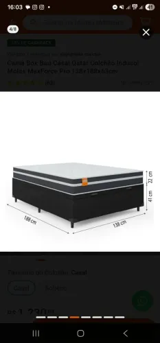 Cama com box baú