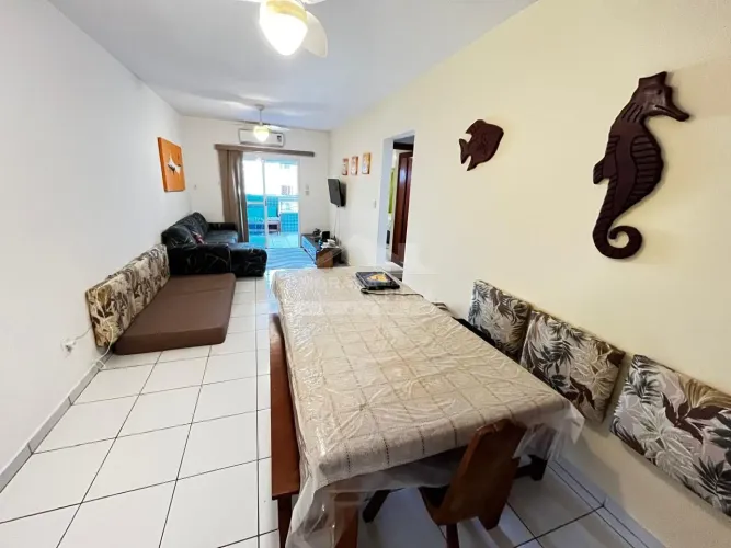 Apartamento de 2 dormitórios mobiliado para locação no Canto do Forte em Praia Grande