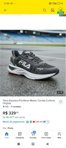 Tênis esportivo original 