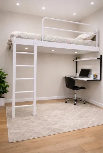 Cama suspensa com Luz LED