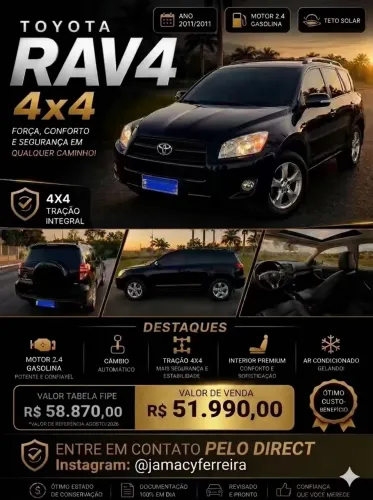 Toyota RAV4 2.4 4X4 16V 170cv Aut. 2011