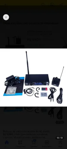 ? RETORNO DE PALCO IN-EAR SEM FIO AZ AUDIO AZ-IEM1C