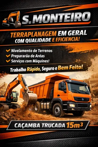SERVIÇOS DE TERRAPLANAGEM EM GERAL+ESCAVADEIRA