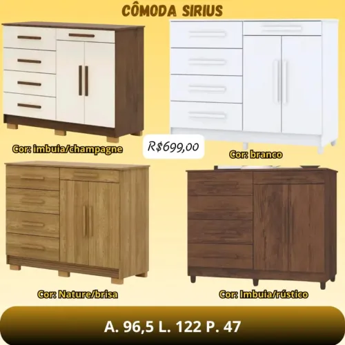 Cômoda Sirus 5G 2P