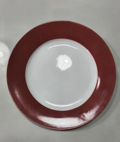 placas profundas Porcelana luxo vermelha para comer