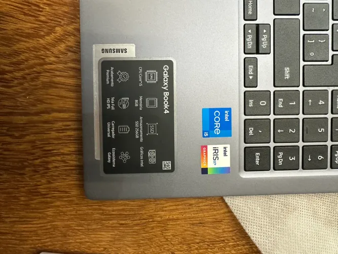Notebook sansung Galaxy Book 4 i5 13th 8ram 256ssd