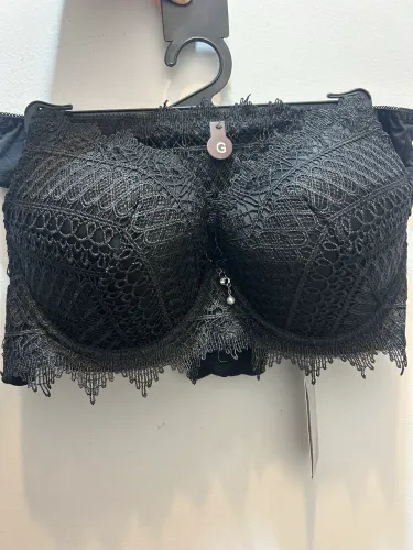 Conjunto Lingerie Preta Renda