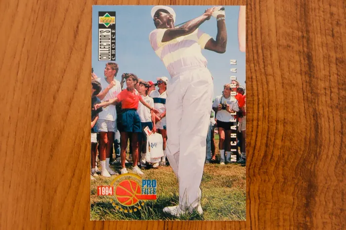 Card Michael Jordan golfe Upper Deck 1994 Pro Files NBA