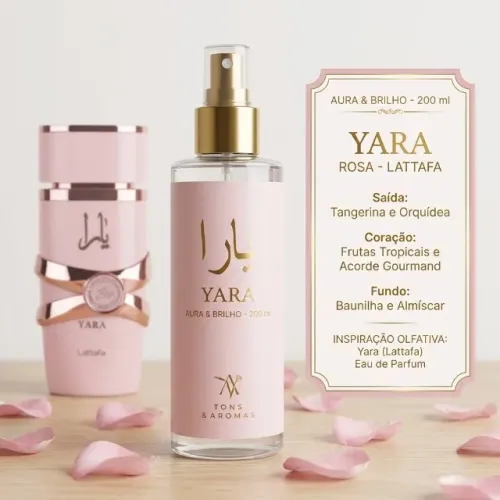 Body Splash Yara Rosa 200ml Perfume Feminino