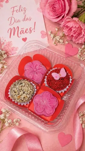 Caixinha de brigadeiro personalizada para o dia das Mães 