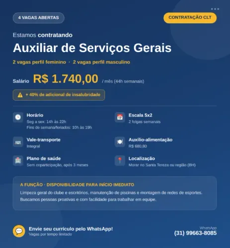 Auxiliar de Serviços Gerais