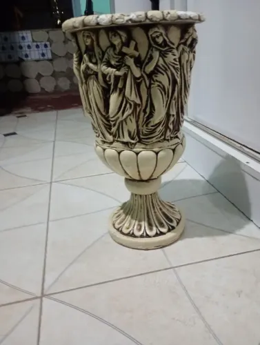 Vaso Decorativo Clássico Ornamental com Pedestal