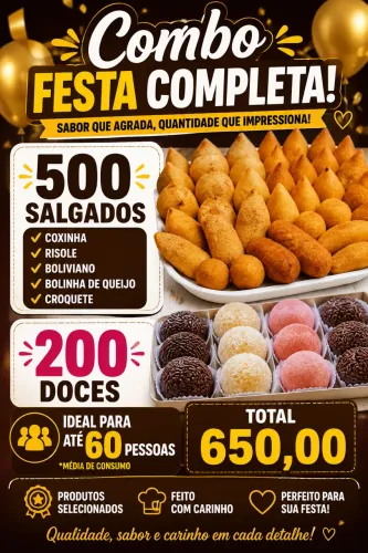 Kit festa para até 60 pessoas