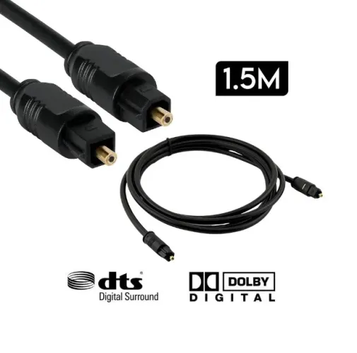 Cabo Óptico para Áudio Digital 1,5M Knup