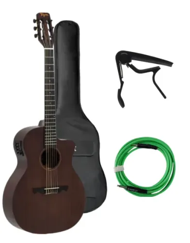 KIT VIOLÃO GRAND AUDITORIUM CUTWAY NYLON TAGIMA+CAPA MTX+CABO E CAPOTRASTE 