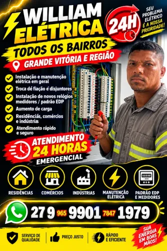 ELETRICISTA PROFISSIONAL 24 HORAS URGENCIA E EMERGENCIA