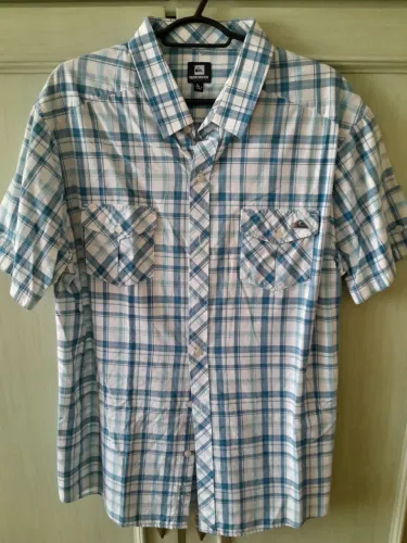 Camisa Quiksilver Xadrez Branca G
