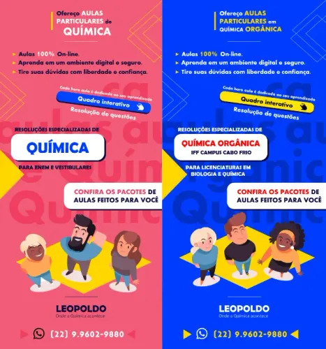 Aulas on-line de Química para Ensino Médio e Vestibulares