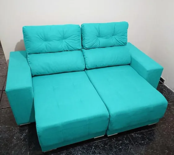 SOFA RETRATIL RECLINÁVEL 2MT NOVO DE FABRICA FRETE GRÁTIS