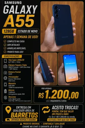 Samsung A55 5G 128GB ZERINHO!