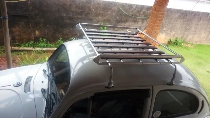 Ótimo bagageiro p/Fusca-venda/troca-madeira nova-leia todo o anúncio!