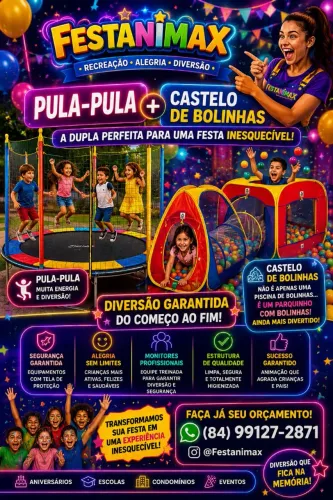 Pula-pula e Piscina de Bolinhas 