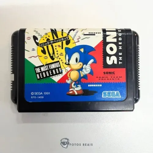 JOGO SONIC THE HEDGEHOG (JPN) SEMINOVO - MEGA DRIVE