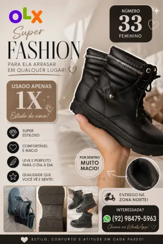 Bota feminina infantil