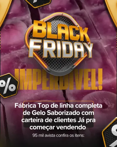 IMPERDÍVEL FÁBRICA DE GELO SABORIZADO Top de linha com carteira de clientes