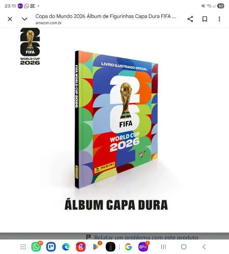 Álbum capa dura completo, inclusive as da copa, figurinhas p colar, tudo impecável