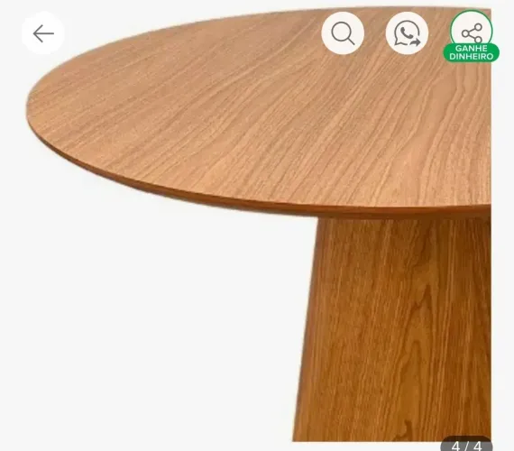 Mesa 80cm em madeira