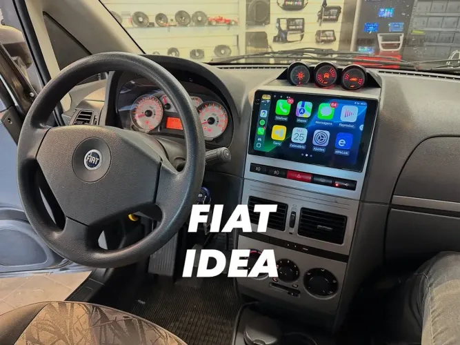 Multimídia Android 9 polegadas Carplay sem fio fiat ideia 