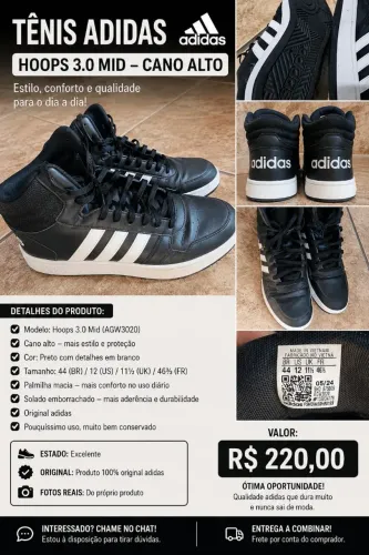 Tênis da Adidas cano alto