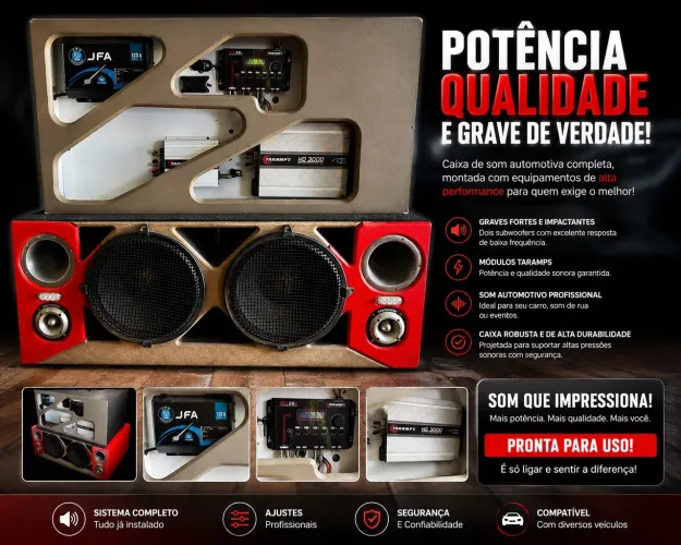 Caixa de som automotivo para pessoas exigentes!