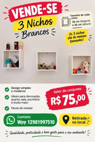 ? VENDO 3 NICHOS BRANCOS