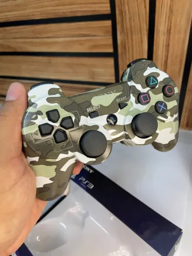 Controle Sem Fio Ps3 personalizado marrom camuflado an2