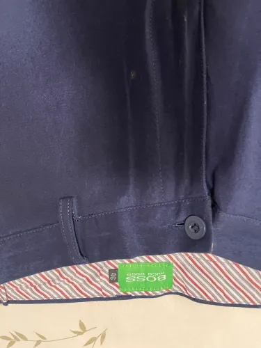 Calça jogo Boss azul tamanho 46 slim barra italiana slim na etiqueta