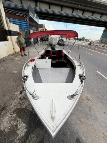 Bote de aluminio com motor 50hp mercury 