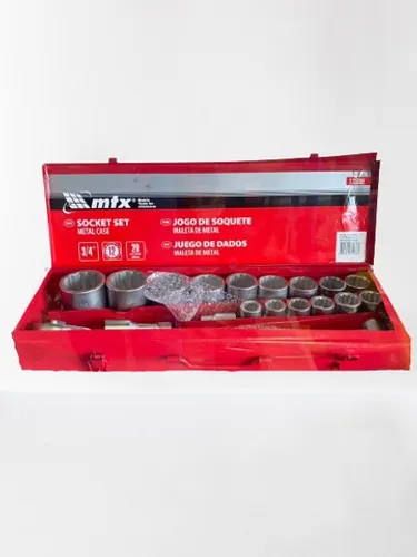 Jogo de Chave Soquete Estriado 19 à 50 mm 3/4" com 20 peças MTX
