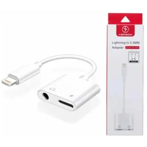 Adaptador iPhone para fone P2 e carregador Kapbom (NOVO)