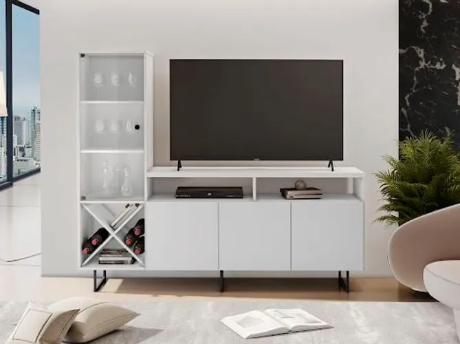 Sala rack cristaleira bancada 