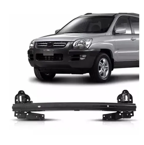 Alma Lamina Parachoque Dianteiro Kia Sportage Ano 2003 a 2010 Material em metal Cor Preto