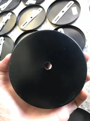 Canopla preta para luz iluminação luminária